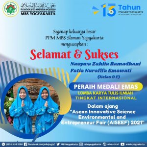 Read more about the article Santri MBS Juara Karya Tulis Tingkat Internasional