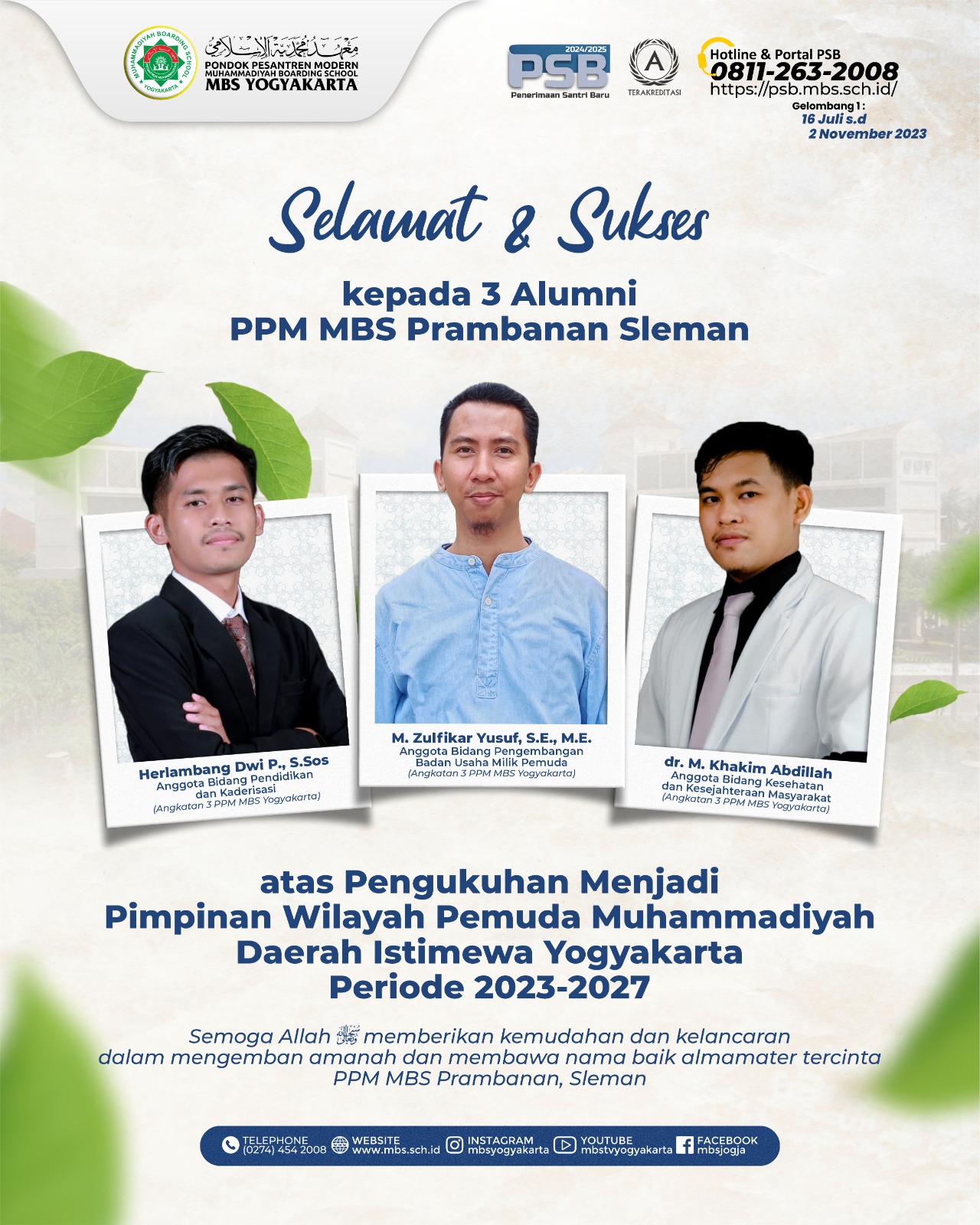 Read more about the article PWPM DIY 2023-2027 Resmi Dikukuhkan, 3 Alumni MBS Masuk Menjadi Bagian dari Struktural