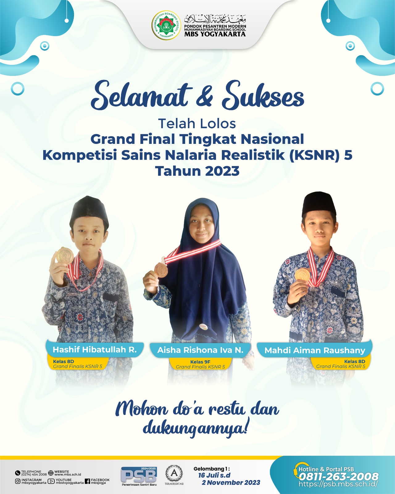 Read more about the article Pesta Akademik Sains Bertajuk “ KSNR 5” Sukses Digelar, 3 Santri SMP MBS Lolos Ke Babak Grand Final