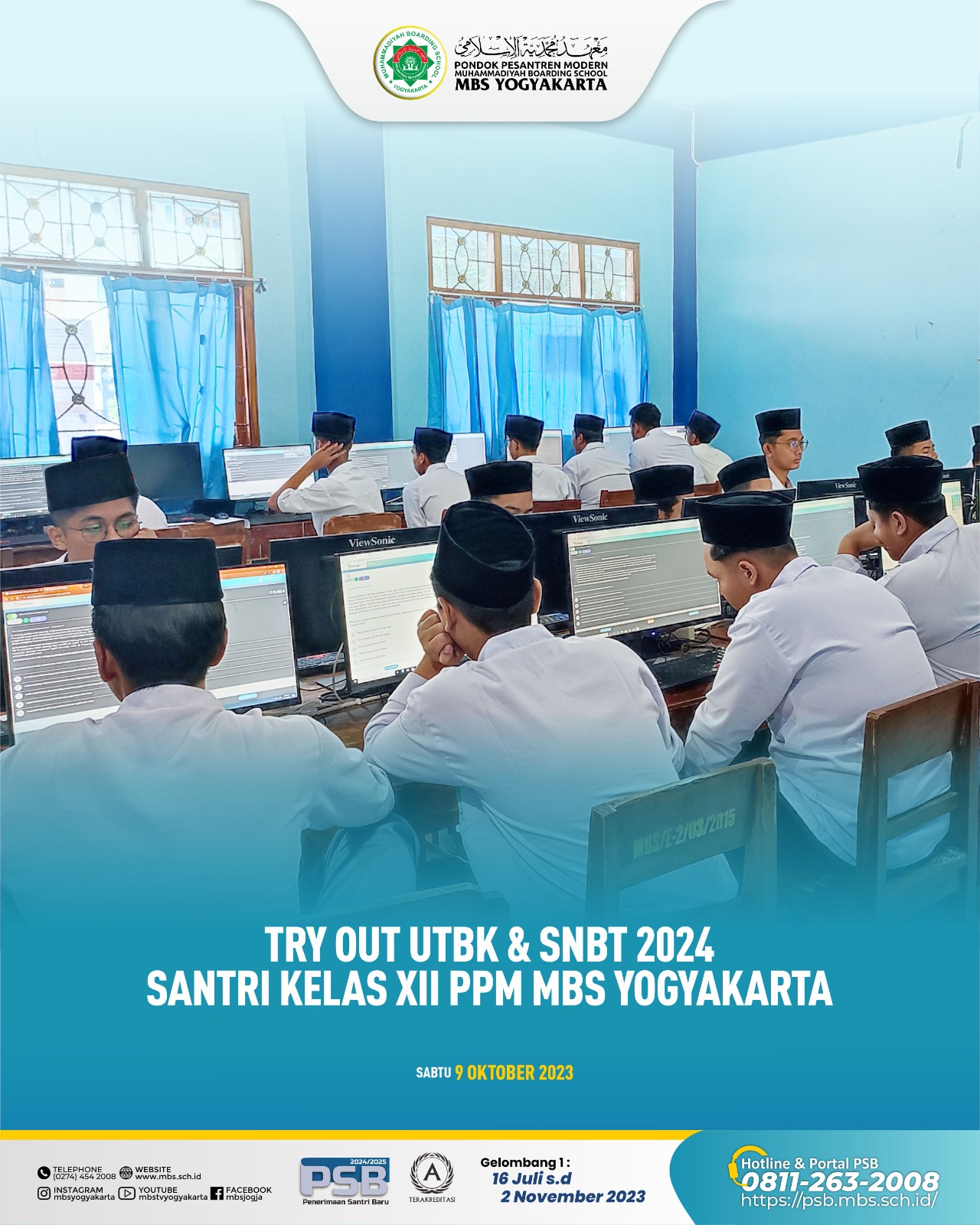 Read more about the article Sukseskan SNBT 2024, 320 Siswa SMA MBS  Ikuti Try  Out UTBK –SNBT Bersama Smart Educafe