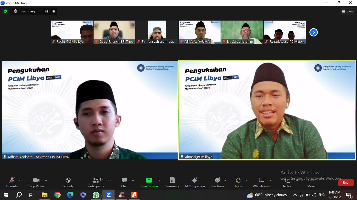 Read more about the article Pengurus PCIM Libya Resmi Dilantik, Membangun Semangat Mewujudkan Muhammadiyah dalam Kancah Internasional