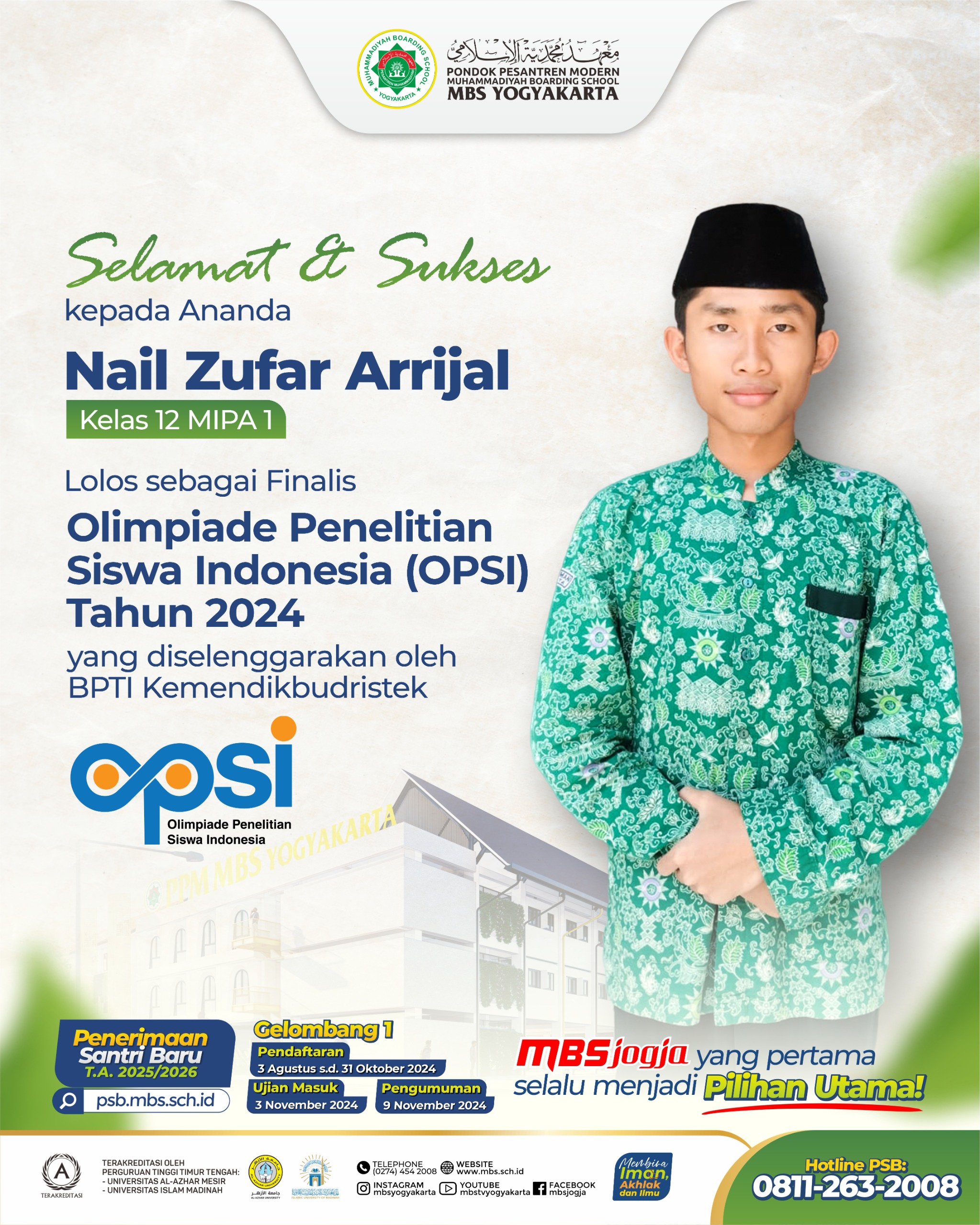 Read more about the article Santri MBS Tembus Final Lomba Penelitian Tingkat Nasional