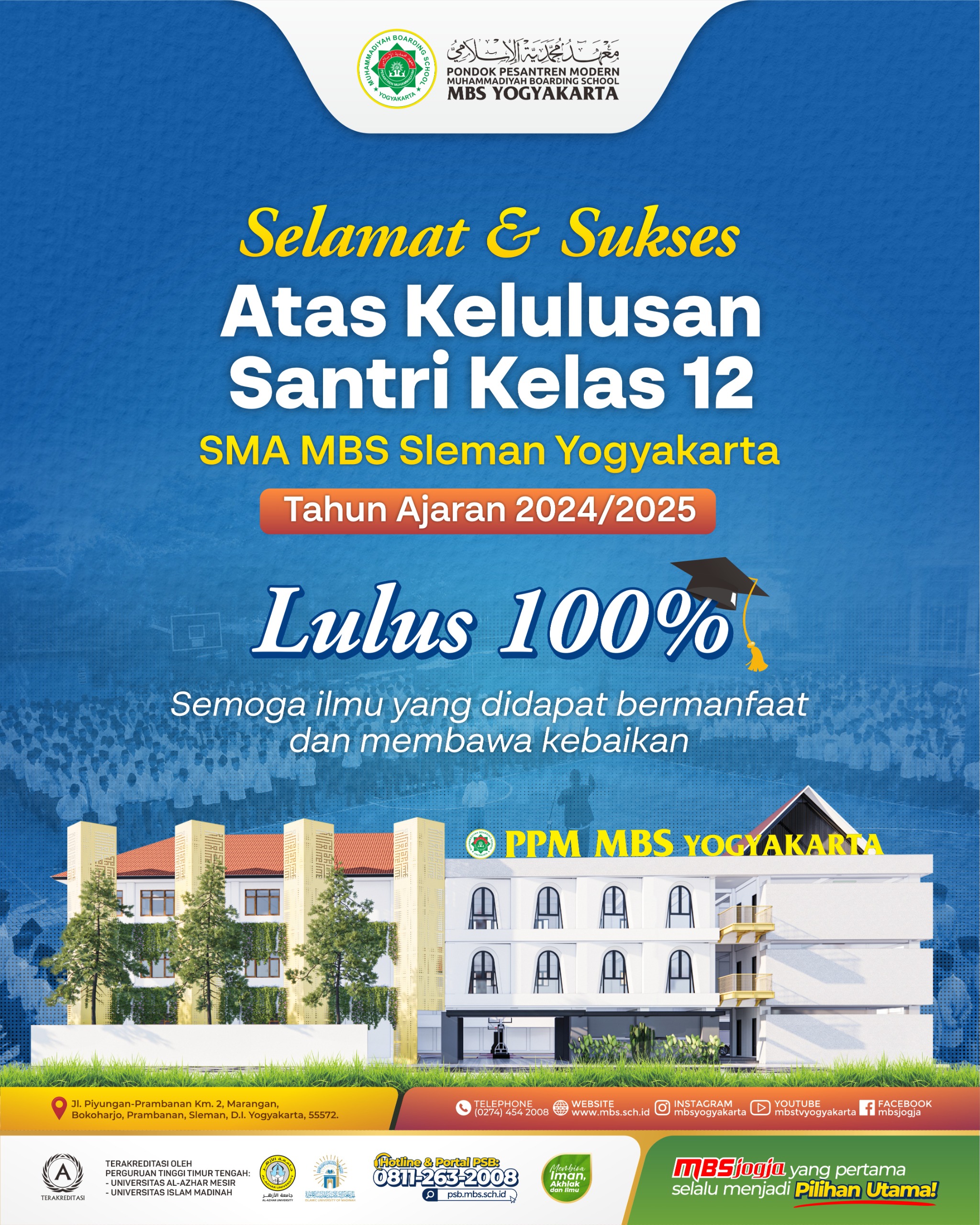 Read more about the article Angkatan ke-12 santri SMA MBS, Lulus 100 Persen