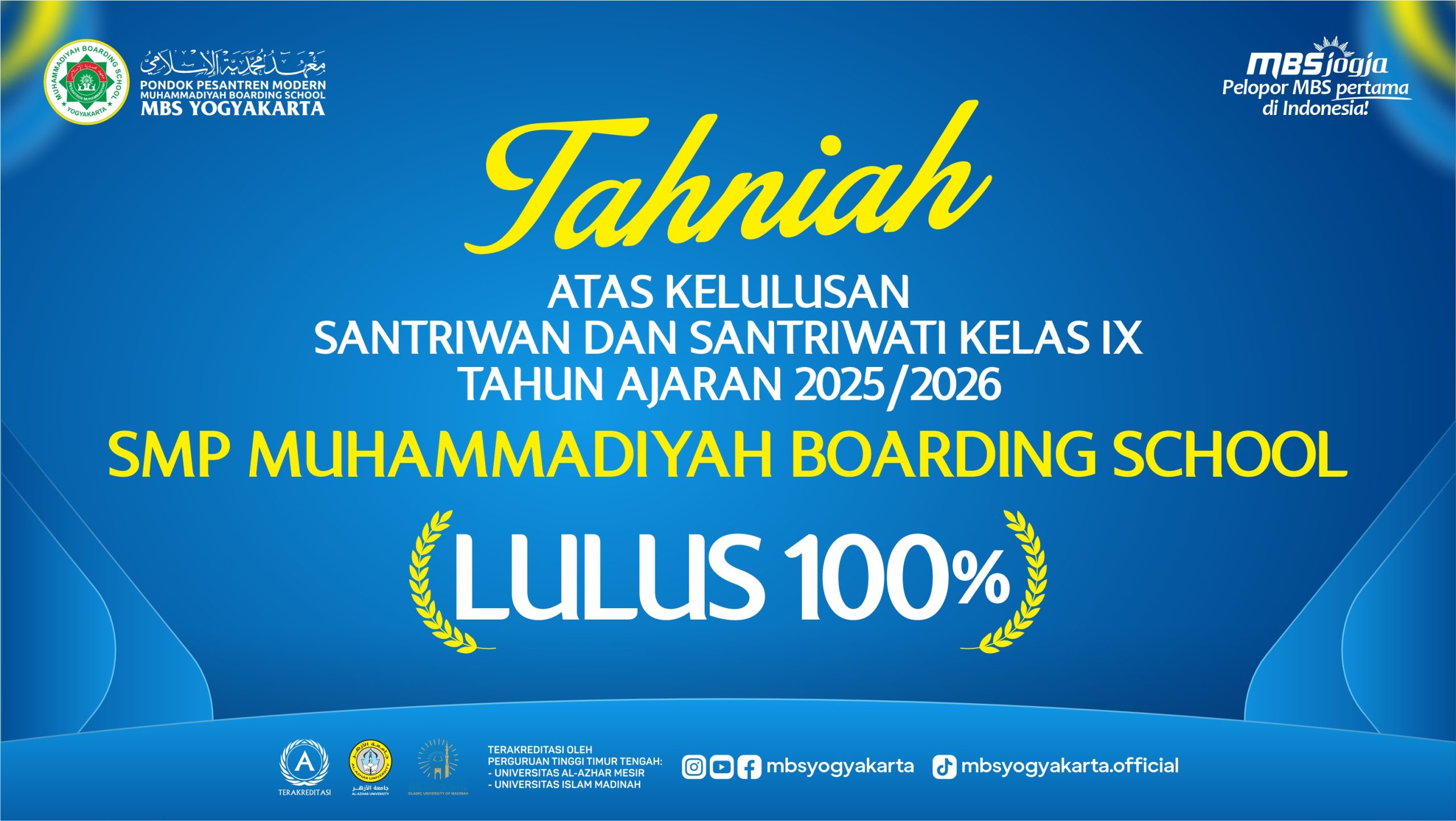 Read more about the article Pengumuman Kelulusan Kelas IX SMP MBS Yogyakarta
